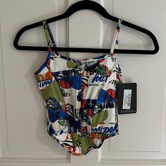 Patterned Strappy Corset Top (4) NWT - Picture 5 of 5